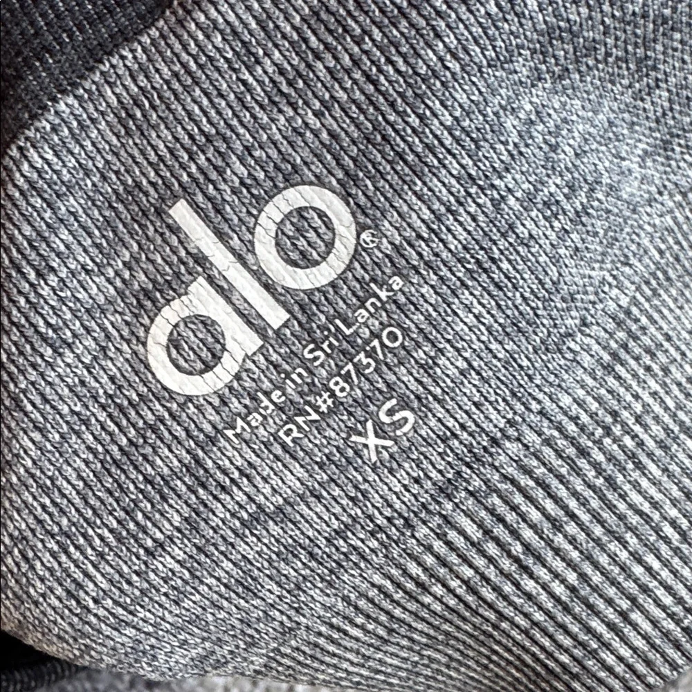 Alo Black and Gray Graphic Bra Tank Top